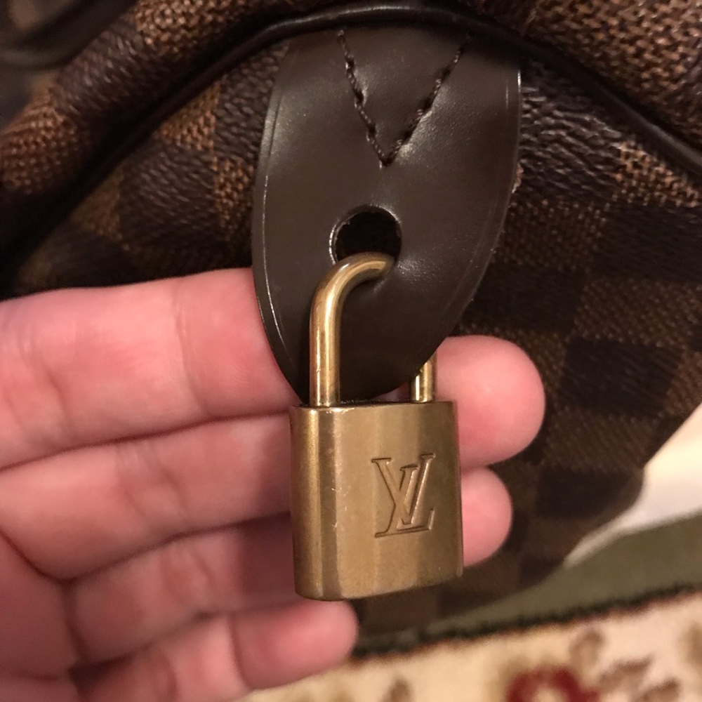 LOUIS VUITTON Damier Canvas Speedy 35 Bag - Picture 6 of 8